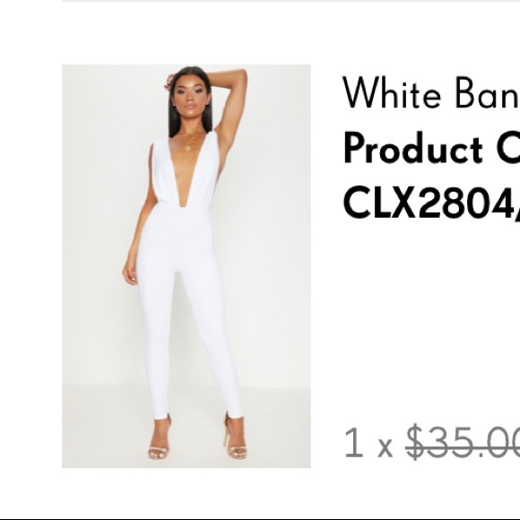 All White Jumpsuit - Picture 2 of 2
